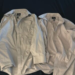Two Stafford Men’s Dress Shirts, Light Gray, Neck size 17.5, and 18. $20 each.